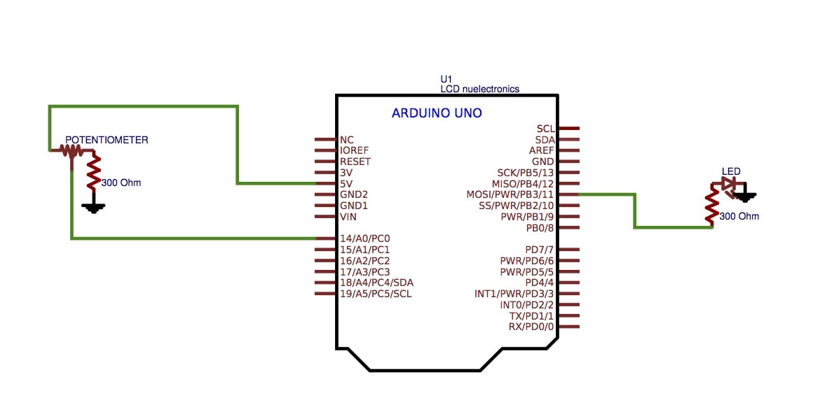 Blinking and External LED Schematic